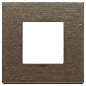Vimar Eikon Exé - Plaque de Recouvrement 2M (Métal Brossé - Bronze Foncé)