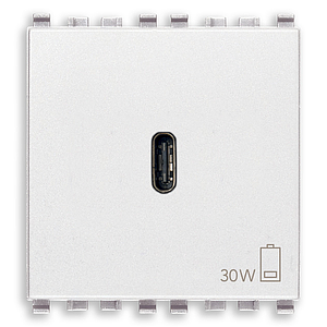 Vimar Eikon - Prise USB-C 30W PD (Blanc)