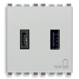 Vimar Eikon - Prise USB-A+C 5V 3A 2M (Next)