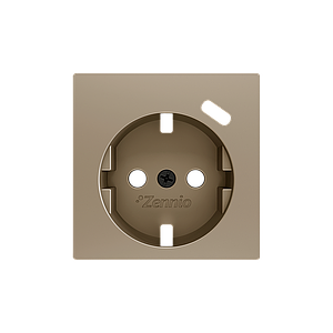 Zennio ZS55 - Cache pour base de prise Schuko avec USB C 55x55 mm (Champagne)