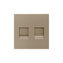 Zennio ZS55 - Enjoliveur pour connecteur RJ45 double (Champagne)