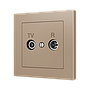 Zennio ZS55 - Enjoliveur TV-R/SAT (Champagne)